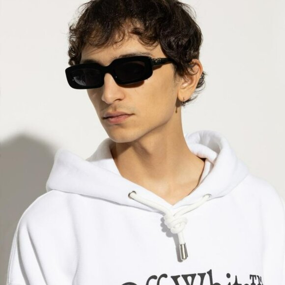 Off-White RENTON Sunglasses Black Rectangle OERI13C RENTON 1007 NEW AUTHENTIC - Picture 15 of 15